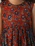Girl's' Rust And Navy Blue Dress